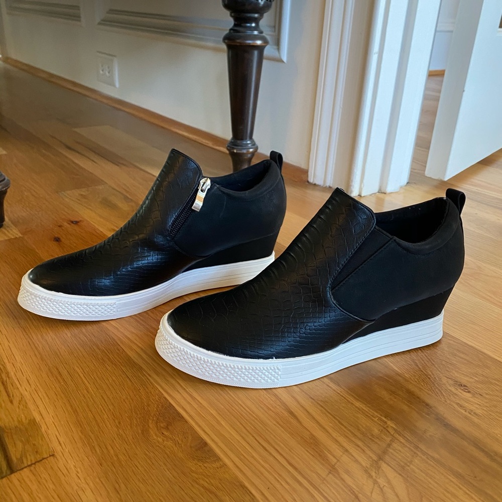 Platform slide on sneakers